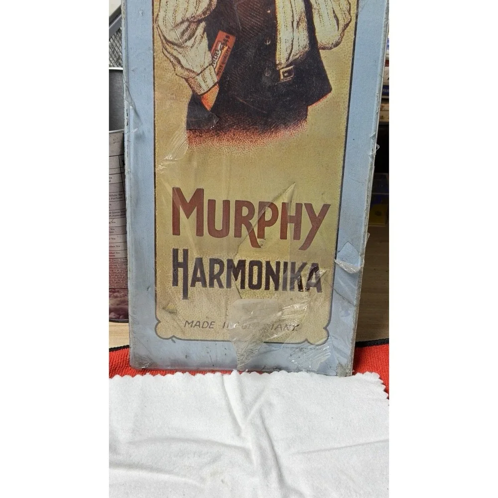 Vintage 1974 Murphy Harmonika Metal Advertising Sign‎ 19х7